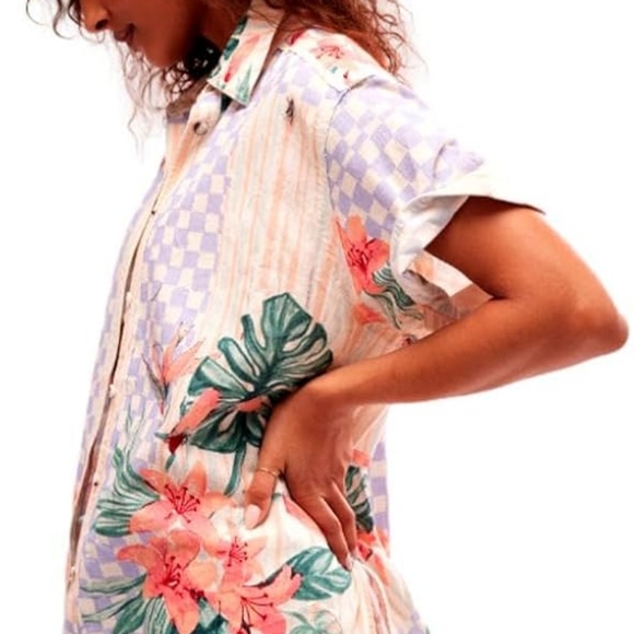 NWT Free People Retro Tropics Shirt - Picture 2 of 4